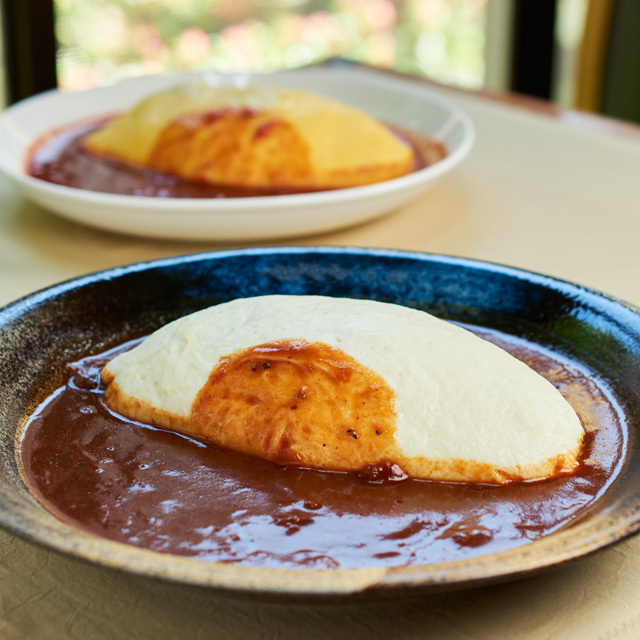 究極のオムライスをいただいてきました ワンデリ 古民家 森の洋食家 花咲かｇ カフェ 谷山 かごぶら