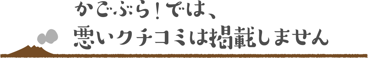 悪いクチコミは掲載しません